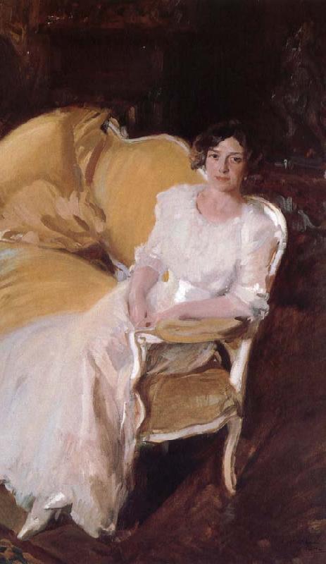 Joaquin Sorolla Andrei Aristide sat on the sofa oil painting image